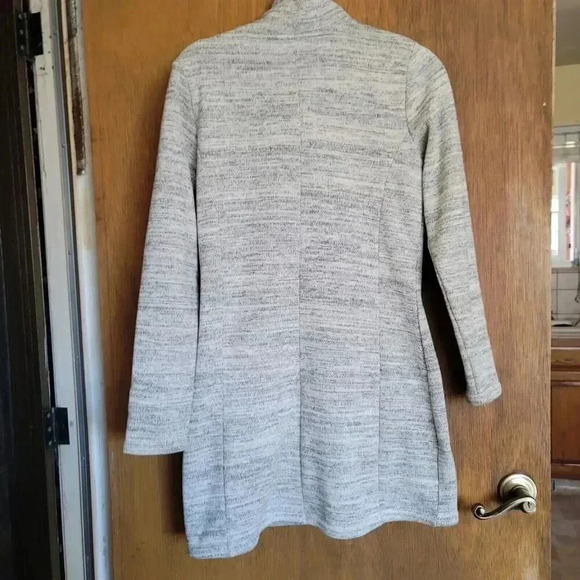 Kuhl Sweater Womens Small Cream Alaska Long Full Zip Pockets Travel Grey - Picture 2 of 13